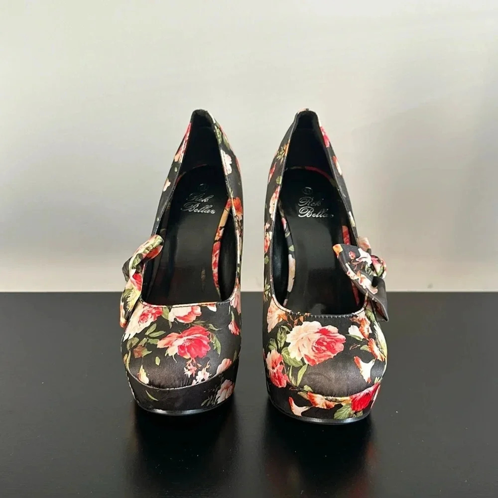 RCK Bella Floral Platform Heels Sz‎ 6.5